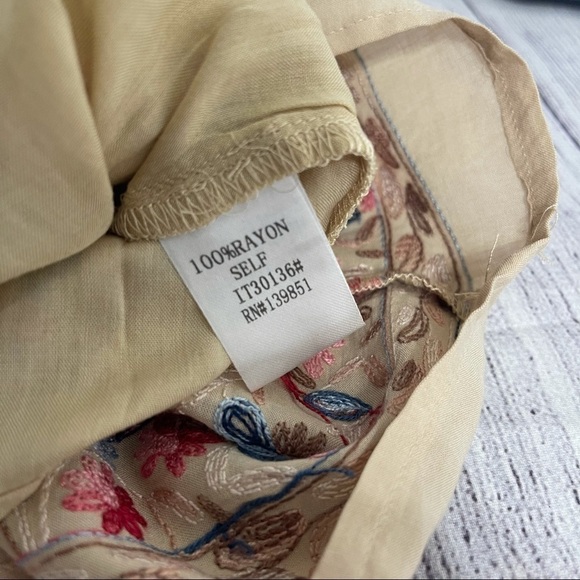 ODDY Boho Embroidered Tie Front Babydoll Dress - Picture 10 of 10